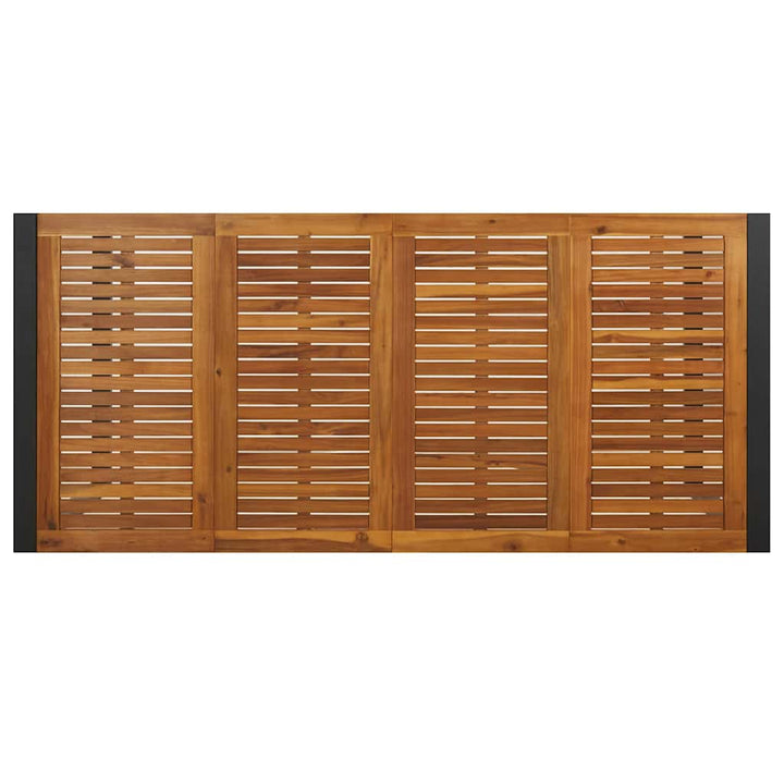 havebord med U-formede ben 200x90x75 cm massivt akacietræ