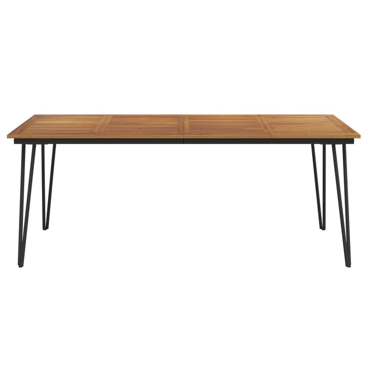 havebord med hairpin-bordben 200x90x75 cm massivt akacietræ
