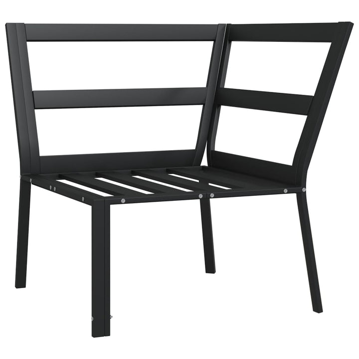havestol med grå hynder 76x76x79 cm stål