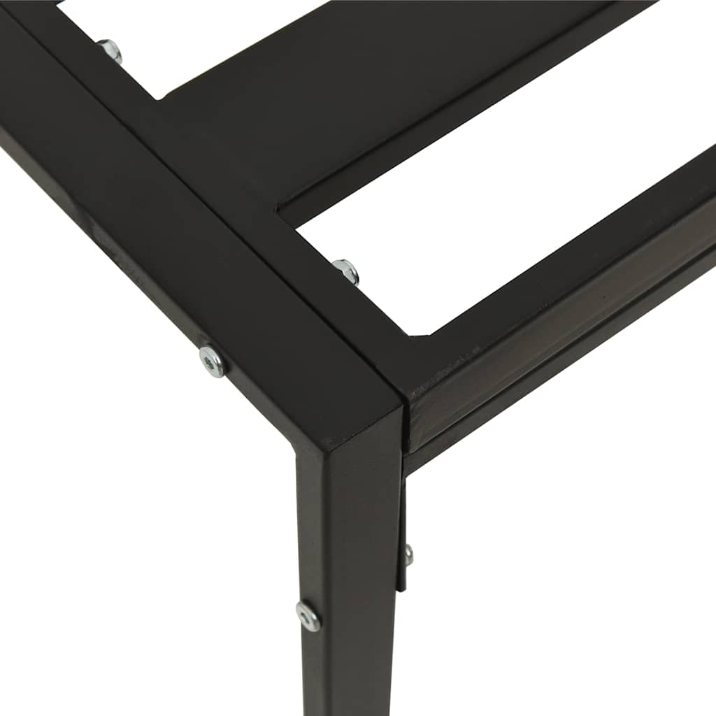 loungebord 60x60x35 cm stål sort