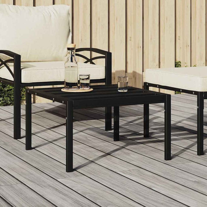 loungebord 60x60x35 cm stål sort