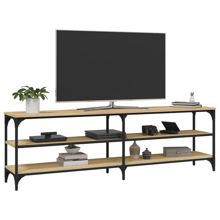 tv-bord 160x30x50 cm konstrueret træ sonoma-eg