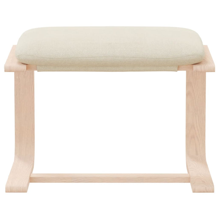 fodskammel 51x41x40 cm stof cremefarvet