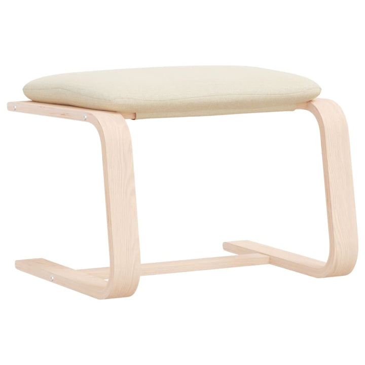 fodskammel 51x41x40 cm stof cremefarvet