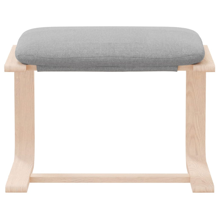 fodskammel 51x41x40 cm stof lysegrå
