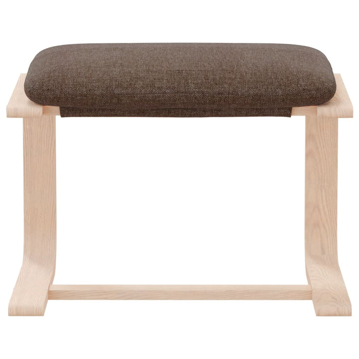 fodskammel 51x41x40 cm stof mørkebrun