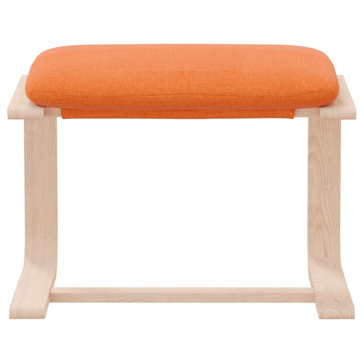 fodskammel 51x41x40 cm stof mørkegul