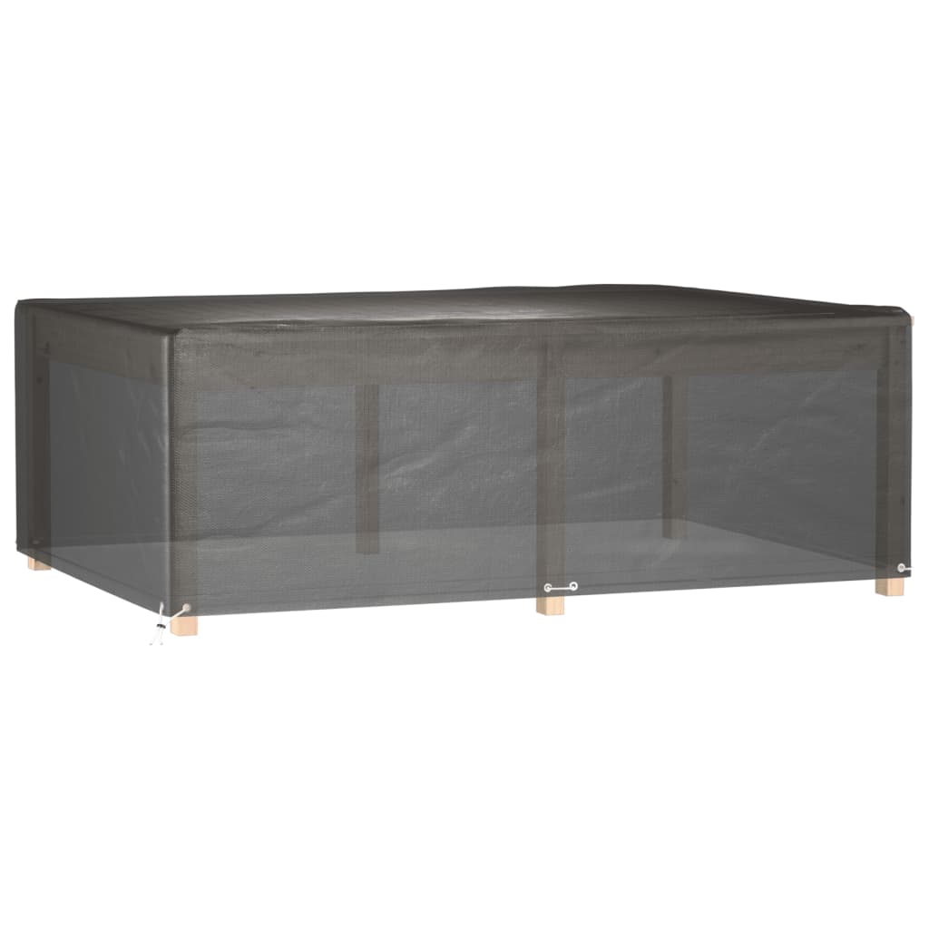 havemøbelovertræk 2 stk. 230x165x80 cm 12 øjer rektangulært