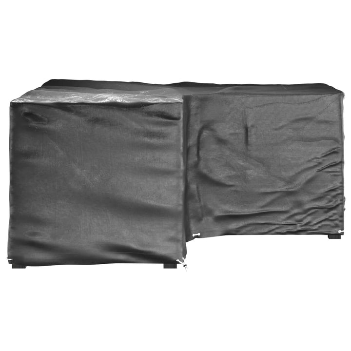 L-formede havemøbelovertræk 2 stk. 215x215x90 cm 16 øjer