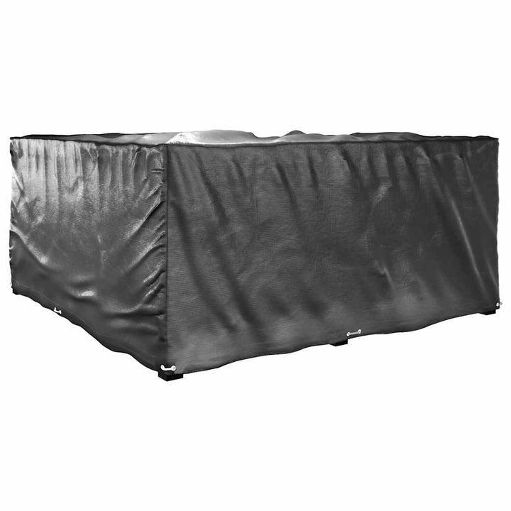 L-formede havemøbelovertræk 2 stk. 215x215x90 cm 16 øjer