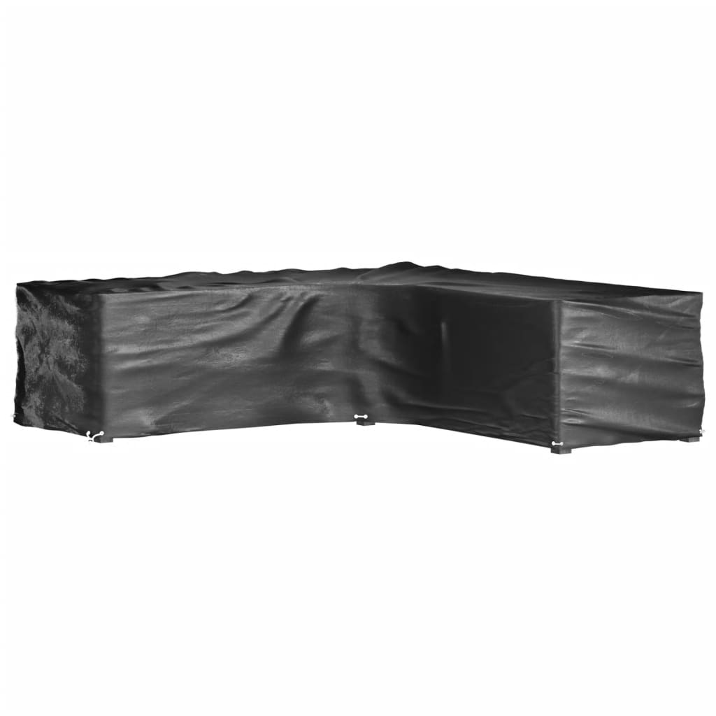L-formede havemøbelovertræk 2 stk. 250x250x70 cm 16 øjer