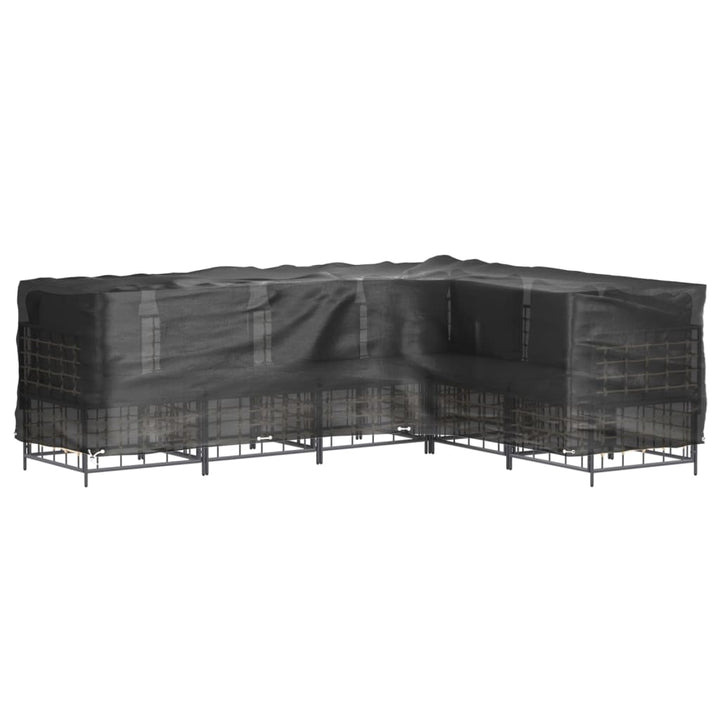 L-formede havemøbelovertræk 2 stk. 260x210x80 cm 16 øjer