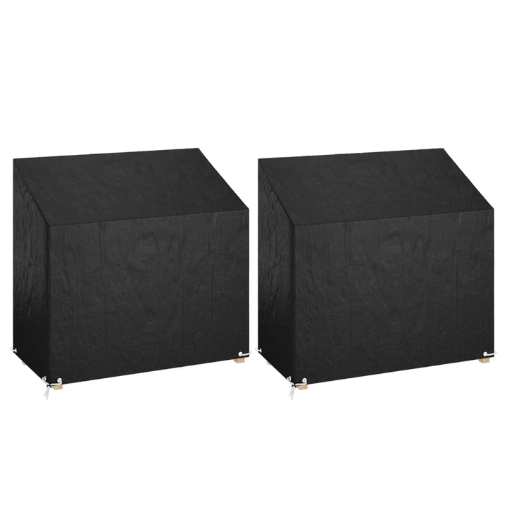 overtræk til havebænk 2 stk. 130x70x70/88 cm 8 øjer polyethylen