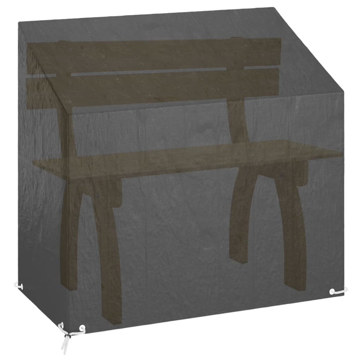 overtræk til havebænk 2 stk. 130x70x70/88 cm 8 øjer polyethylen