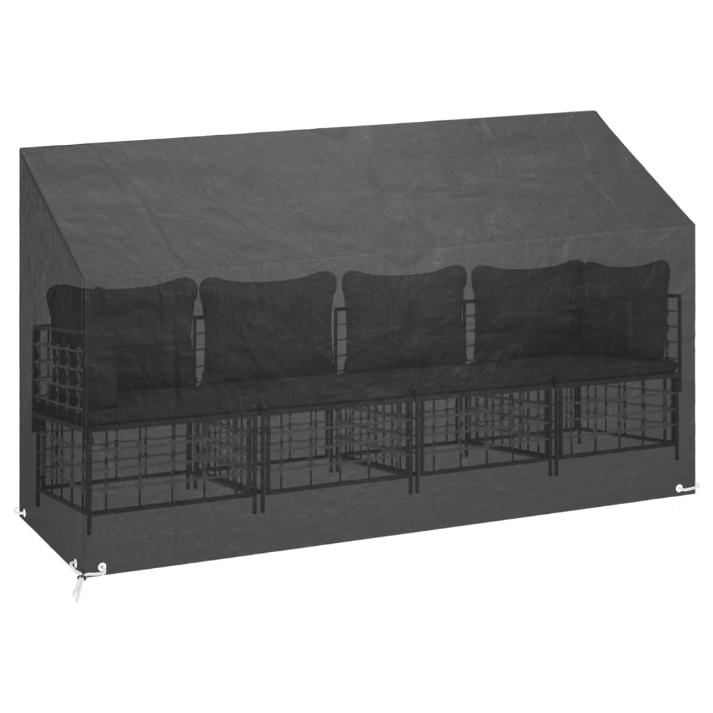 overtræk til havebænke 2 stk. 210x70x70/88 cm polyethylen