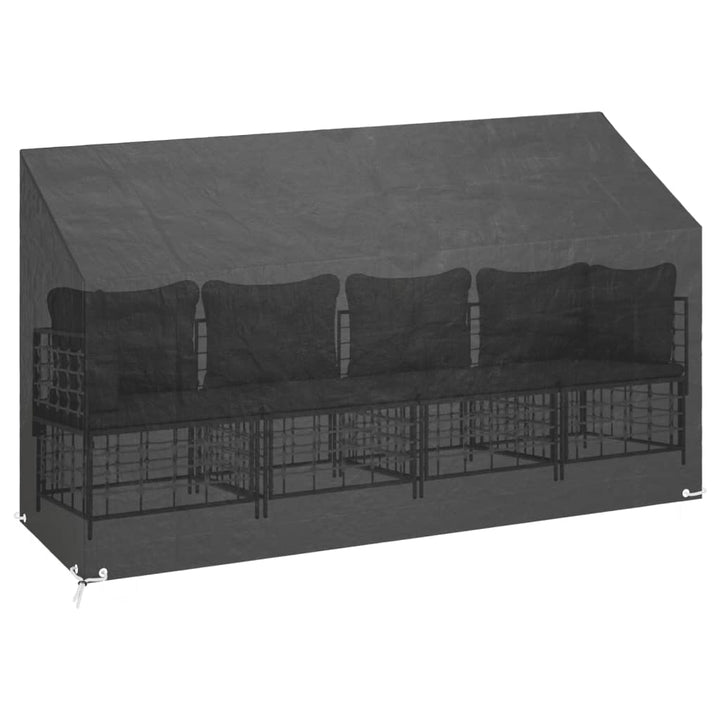 overtræk til havebænke 2 stk. 210x70x70/88 cm polyethylen
