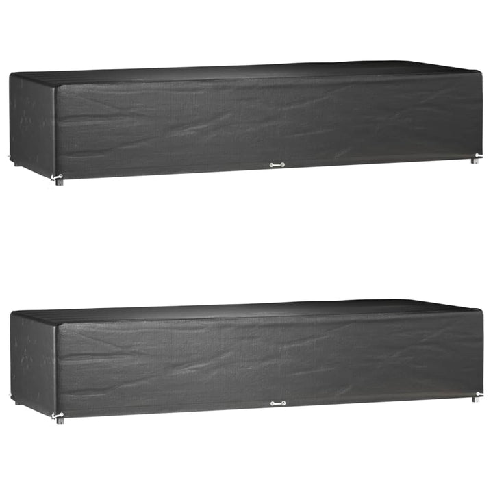 overtræk til liggestole 2 stk. 205x75x40 cm 12 øjer polyethylen