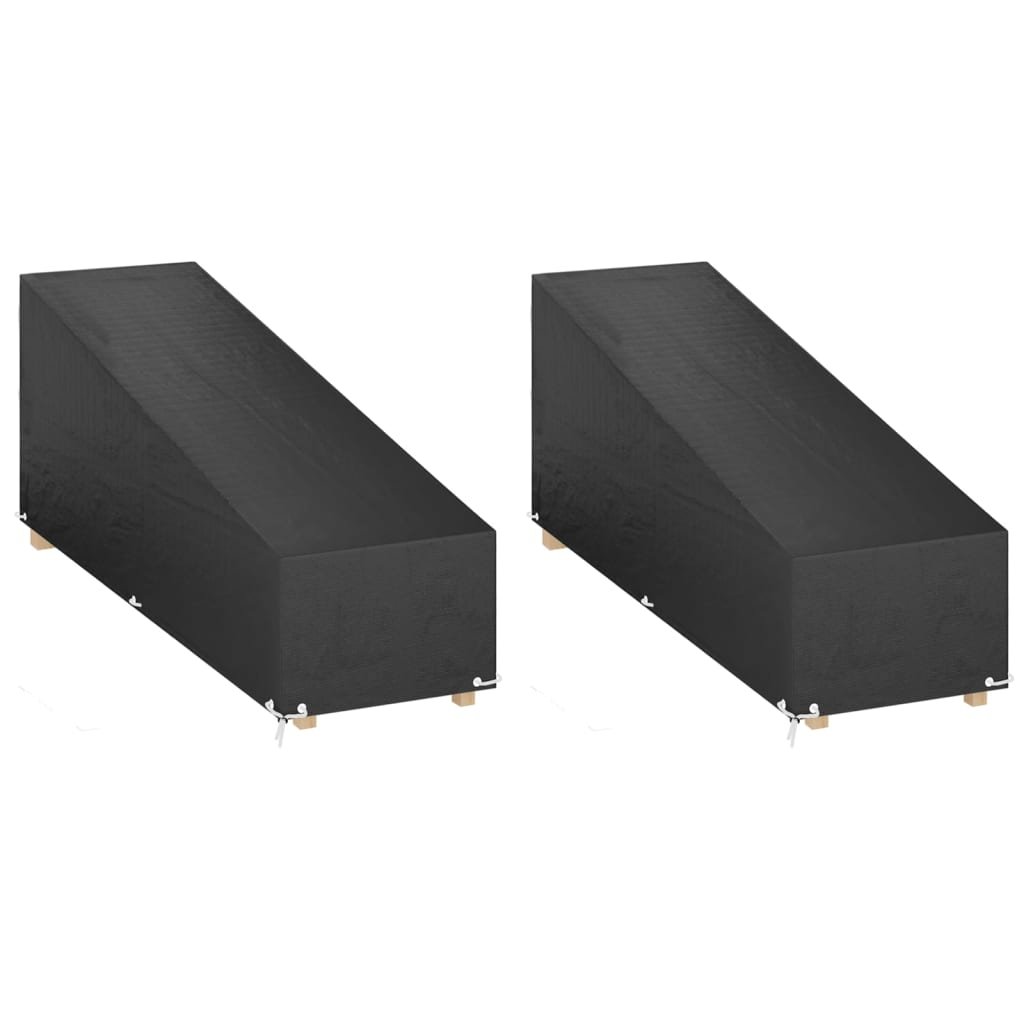 overtræk til liggestole 2 stk. 205x75x40/70 cm polyethylen