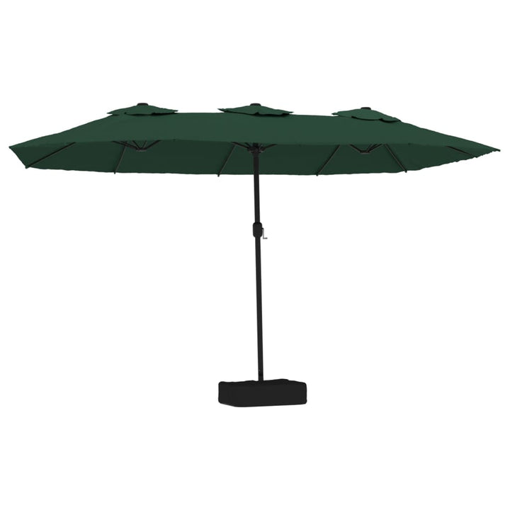 parasol m. dobbelt parasoldug 449x265 cm grøn