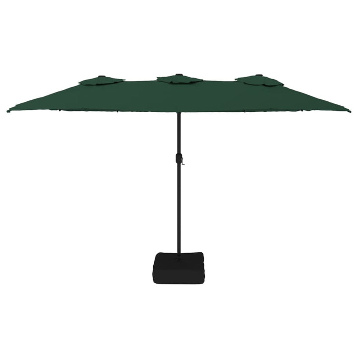 parasol m. dobbelt parasoldug 449x265 cm grøn