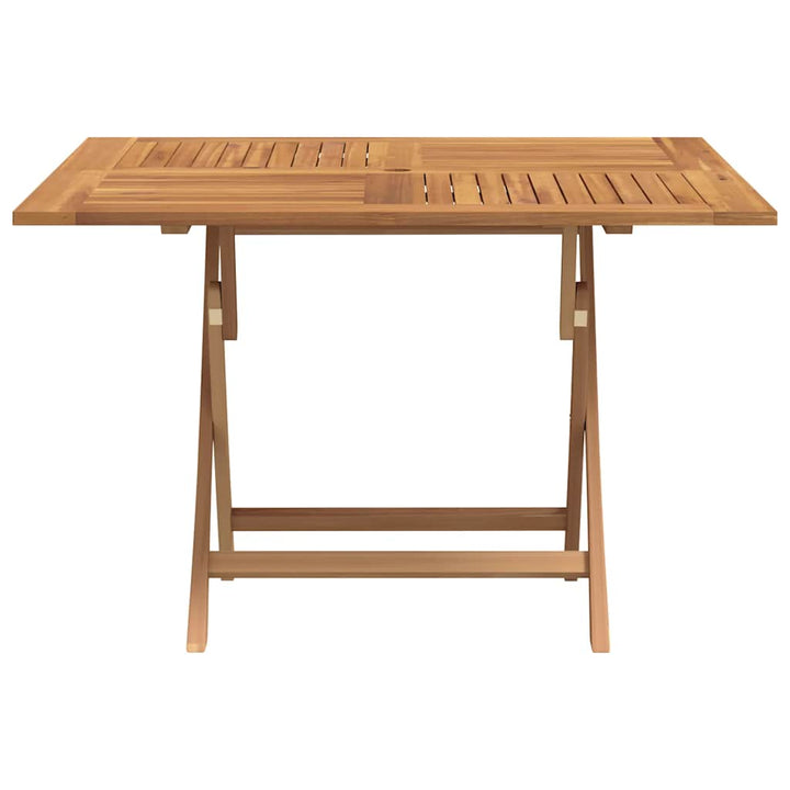 foldbart havebord 110x110x75 cm massivt teaktræ