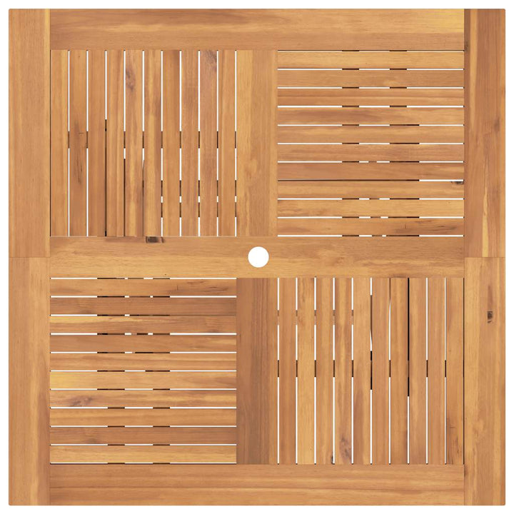 foldbart havebord 110x110x75 cm massivt teaktræ