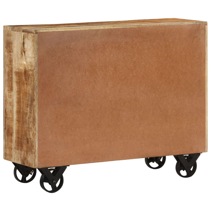skænk 80x30x65 cm massivt ru mangotræ