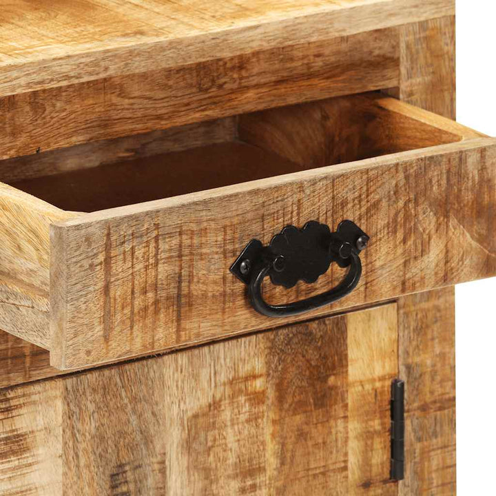 skænk 80x30x65 cm massivt ru mangotræ