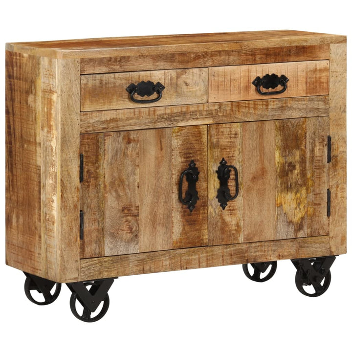 skænk 80x30x65 cm massivt ru mangotræ