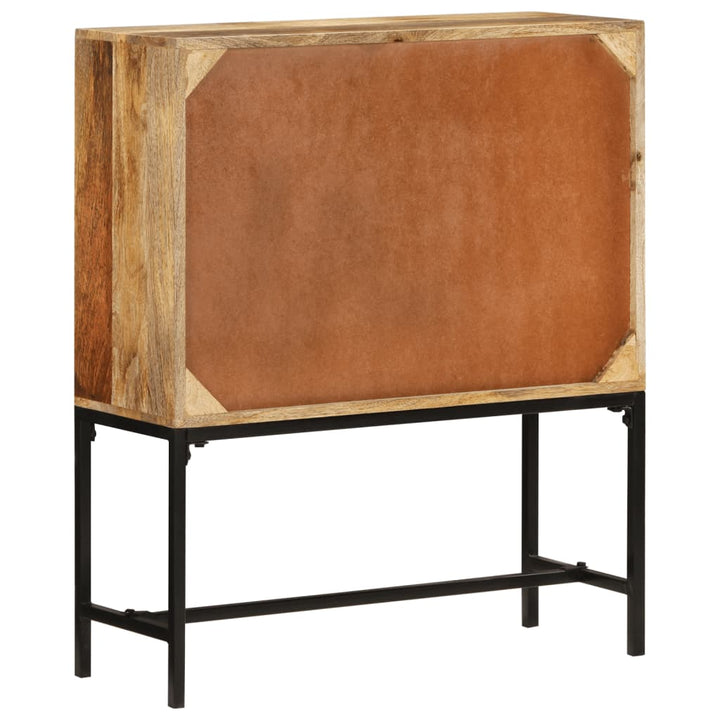 skænk 80x30x95 cm massivt ru mangotræ