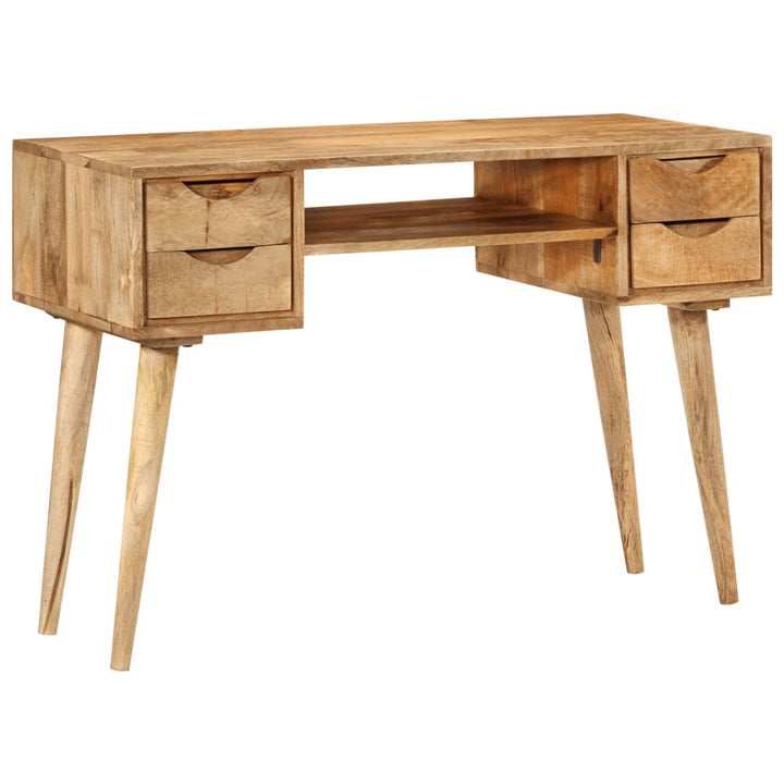 skrivebord med skuffer 110x47x76 cm massivt mangotræ