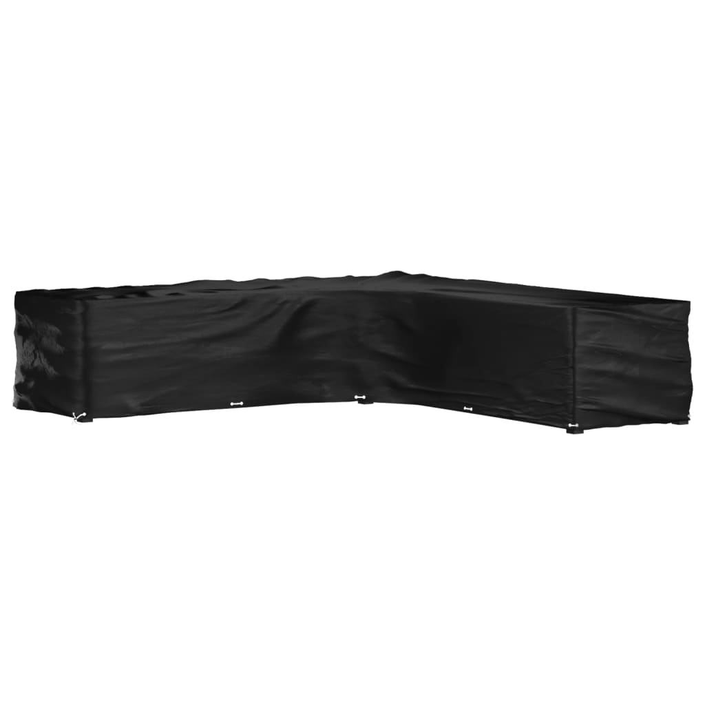 L-formet havemøbelovertræk 300x300x70 cm 20 øjer