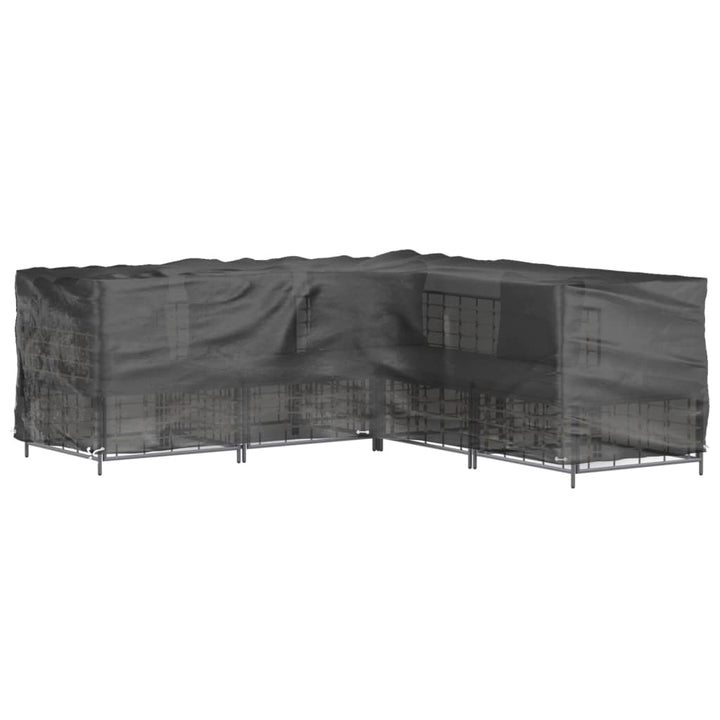 L-formet havemøbelovertræk 300x300x70 cm 20 øjer