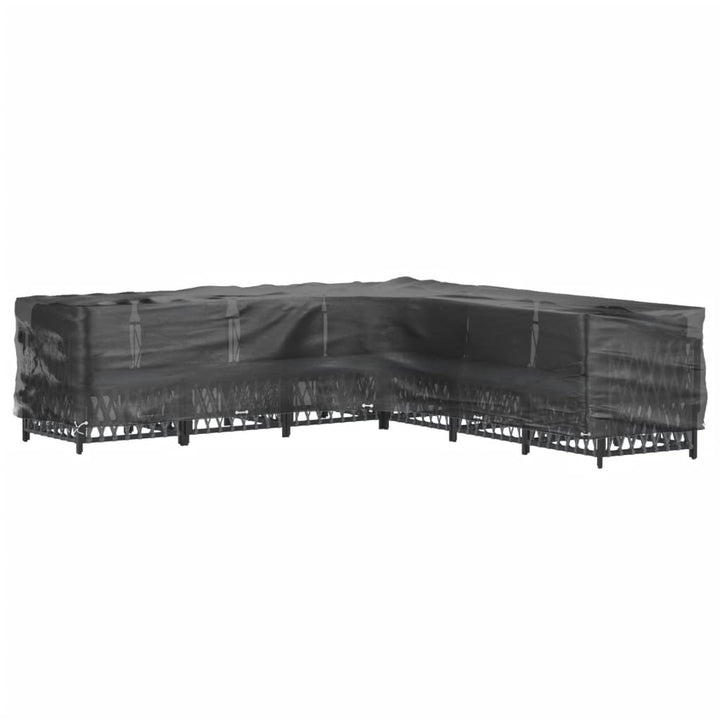 L-formet havemøbelovertræk 300x300x90 cm 20 øjer