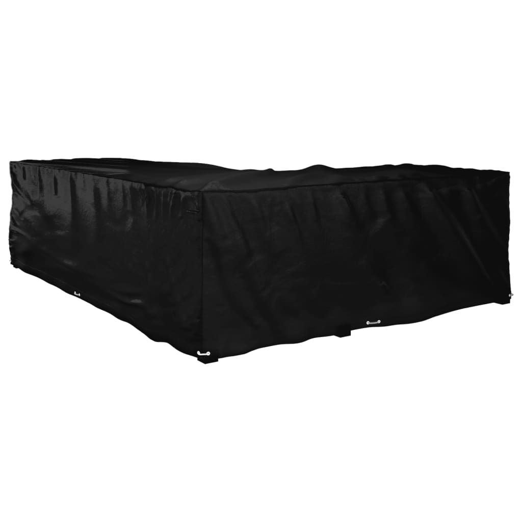 L-formet havemøbelovertræk 210x260x80 cm 16 øjer