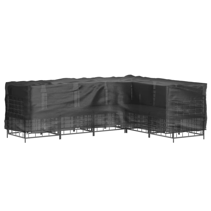 L-formet havemøbelovertræk 210x260x80 cm 16 øjer
