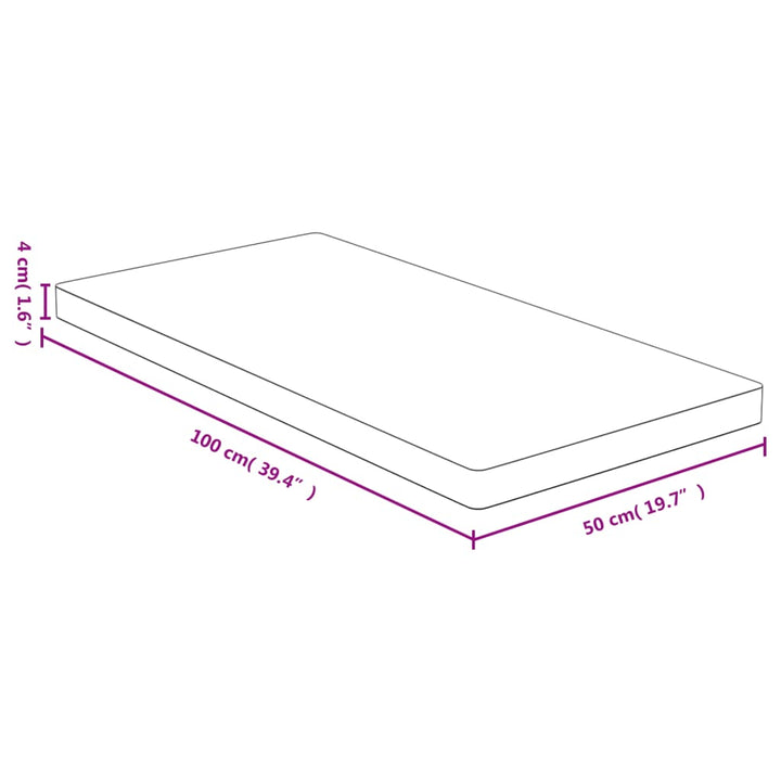 bordplade 50x100x4 cm bambus