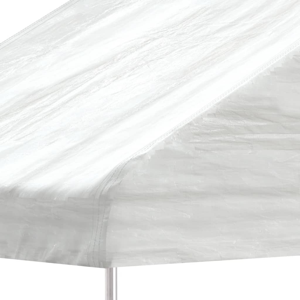 pavillon med tag 20,07x2,28x2,69 m polyethylen hvid
