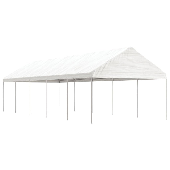 pavillon med tag 11,15x4,08x3,22 m polyethylen hvid