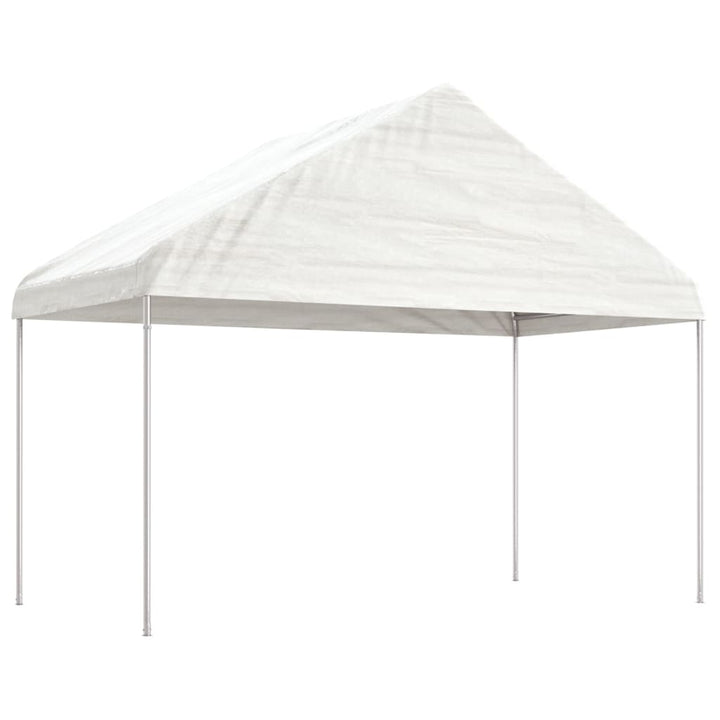 pavillon med tag 20,07x4,08x3,22 m polyethylen hvid