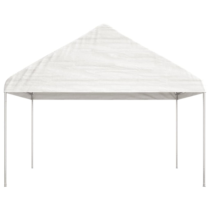 pavillon med tag 20,07x4,08x3,22 m polyethylen hvid