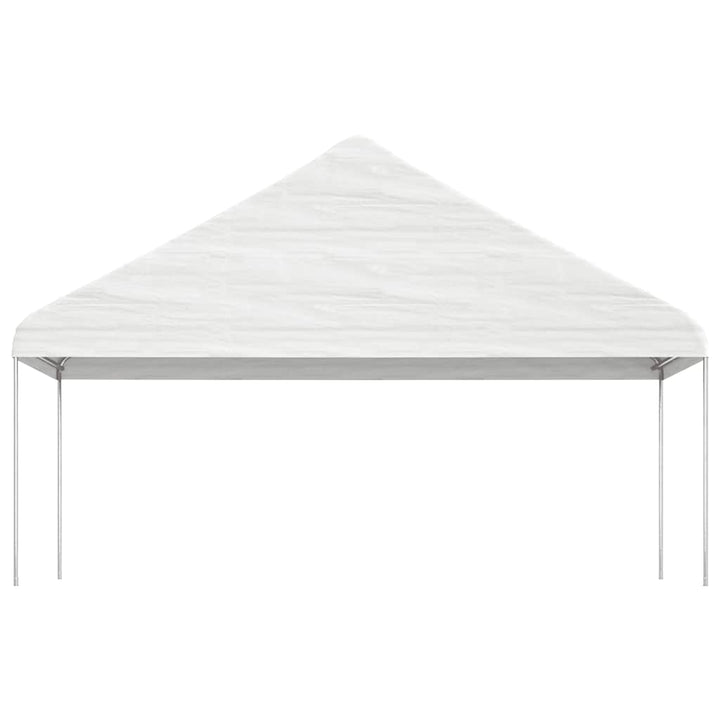 pavillon med tag 4,46x5,88x3,75 m polyethylen hvid