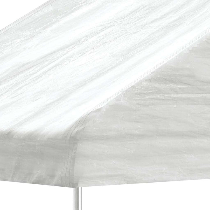 pavillon med tag 4,46x5,88x3,75 m polyethylen hvid
