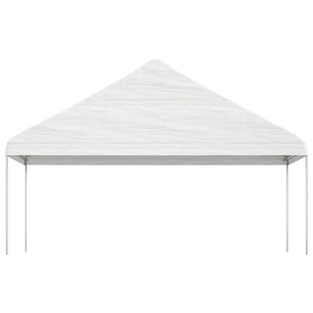 pavillon med tag 11,15x5,88x3,75 m polyethylen hvid