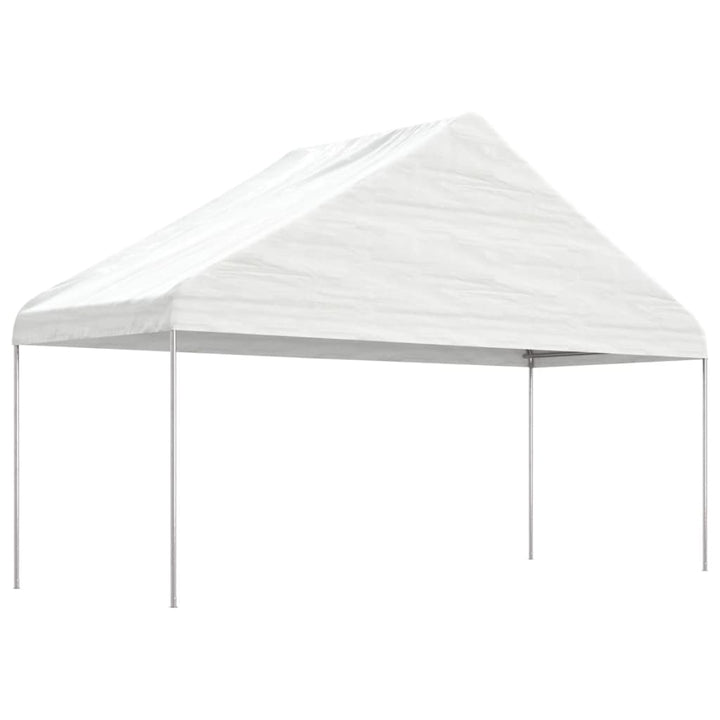 pavillon med tag 13,38x5,88x3,75 m polyethylen hvid