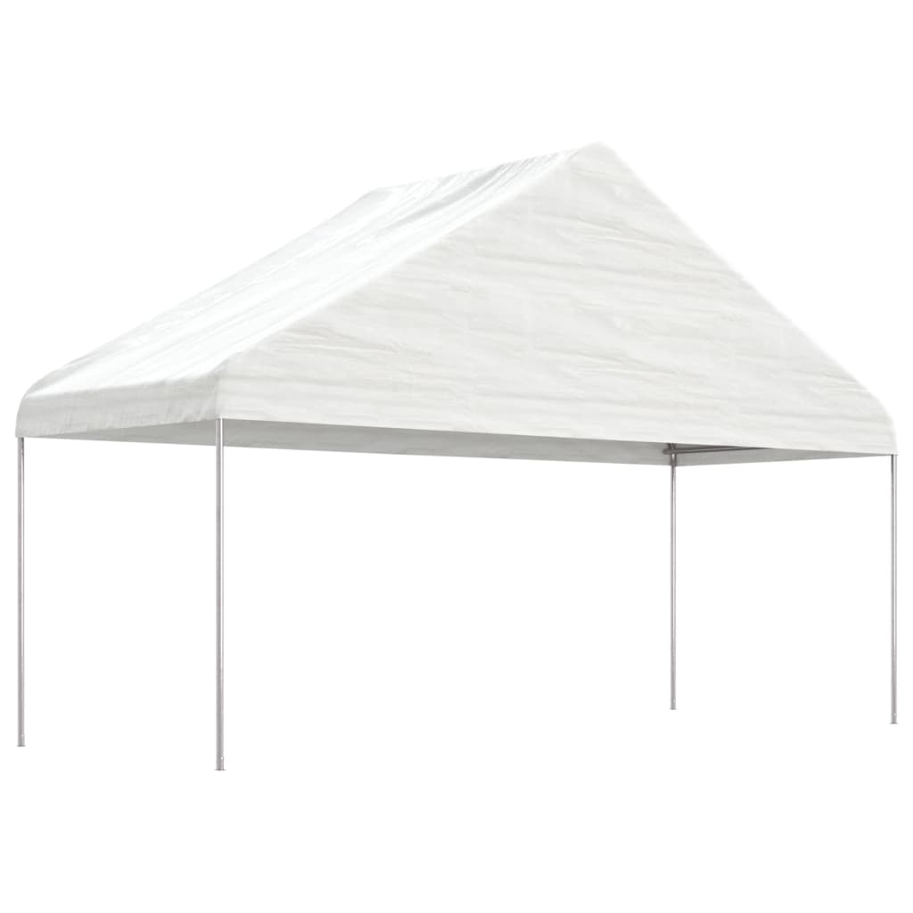 pavillon med tag 15,61x5,88x3,75 m polyethylen hvid
