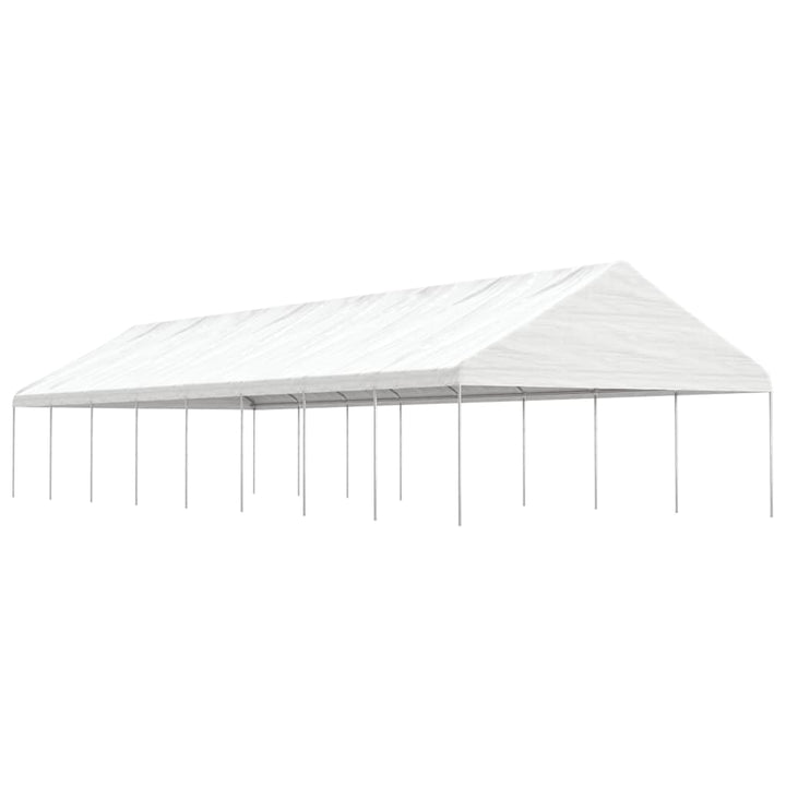 pavillon med tag 17,84x5,88x3,75 m polyethylen hvid