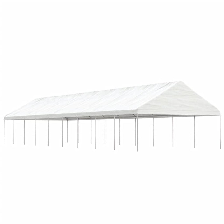 pavillon med tag 20,07x5,88x3,75 m polyethylen hvid
