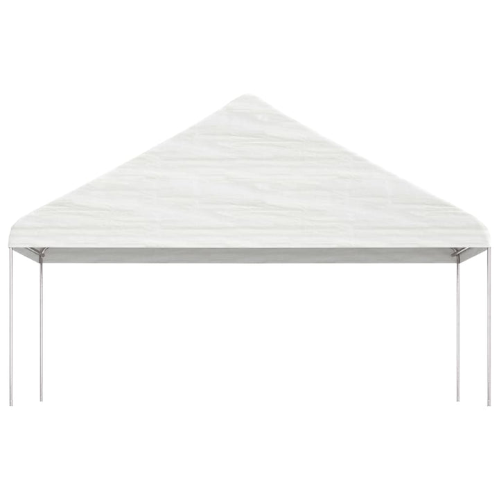 pavillon med tag 20,07x5,88x3,75 m polyethylen hvid