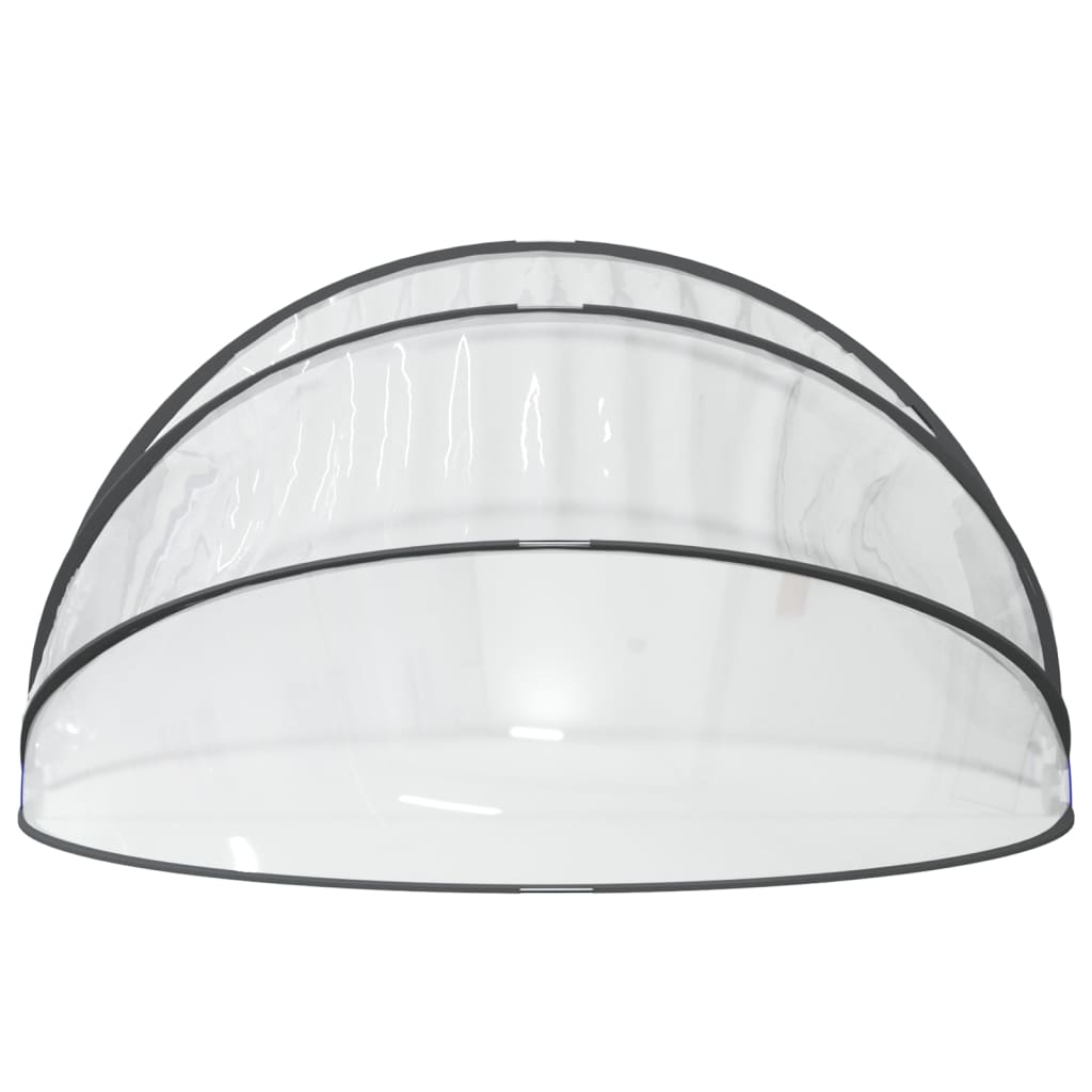 poolkuppel 406x203 cm rund PVC